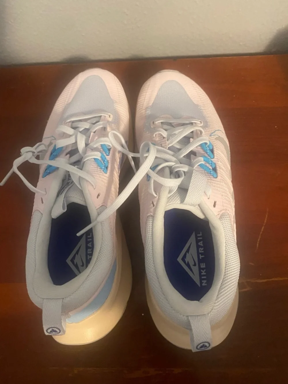 Nike WMNS Juniper Trail 2 in Pearl Pink and Blue